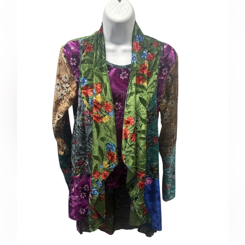 S/M. Sacred Threads Multicolor Patchwork Jacket. … - image 1